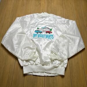 Vintage 1991 Hot August Nights Reno Satin Jacket XL Car Show USA unisex